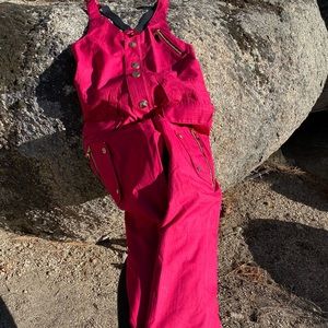 Burton (“B by Burton”) Women’s Size M Bright Fuchsia Onsie Bib Snowboard Pant